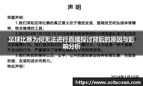 足球比赛为何无法进行直播探讨背后的原因与影响分析