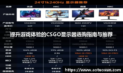提升游戏体验的CSGO显示器选购指南与推荐
